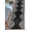 World Rug Gallery Bohemian Stripe Stain Resistant Runner Rug 2' x 7' Black 385BLACK2X7 - alternate 1